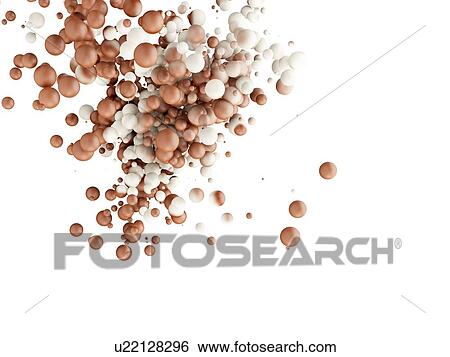 Stock Photograph - Chocolate and milk bubbles on white background. 3D illustration.. Fotosearch