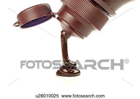 Chocolate sauce pouring from bottle. View Large Photo Image Stock Photography - Chocolate sauce pouring from bottle.. Fotosearch