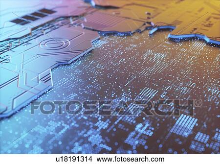 Circuit board, illustration. View Large Photo Image Picture - Circuit board, illustration.. Fotosearch