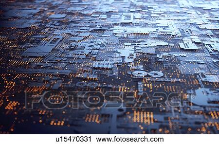 Circuit board, illustration. View Large Photo Image Stock Image - Circuit board, illustration.. Fotosearch