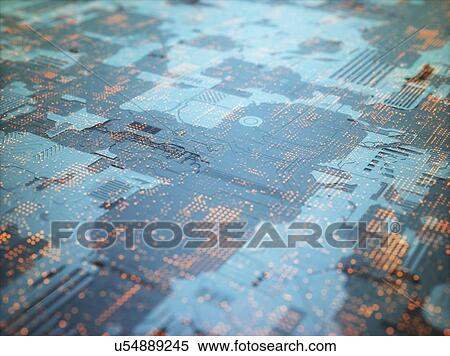 Circuit board, illustration. View Large Photo Image Stock Photography - Circuit board, illustration.. Fotosearch