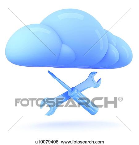Stock Photograph - Cloud technology, 3d conceptual illustration.. Fotosearch