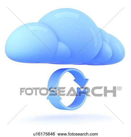 Stock Photograph - Cloud technology, 3d conceptual illustration.. Fotosearch