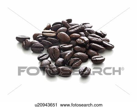 Coffee beans against a white background. View Large Photo Image Stock Image - Coffee beans against a white background.. Fotosearch