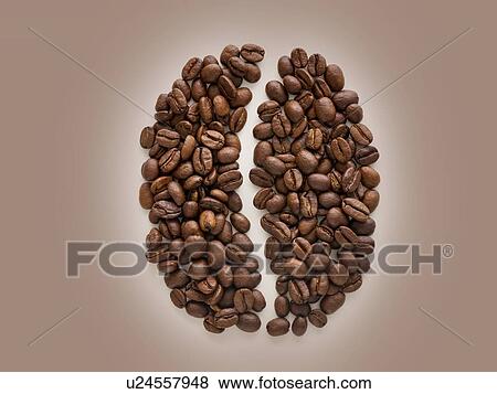 Stock Photo - Coffee beans in a coffee bean shape.. Fotosearch