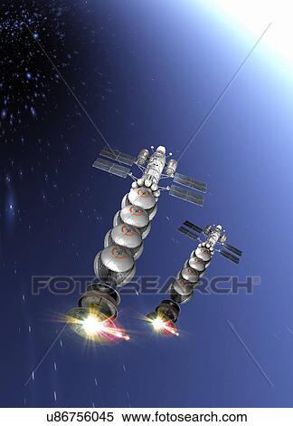 Communications satellites, illustration. View Large Photo Image Stock Photography - Communications satellites, illustration.. Fotosearch