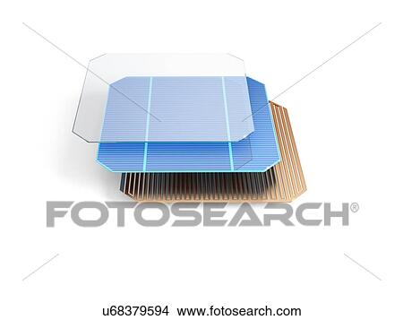 Components of the solar panel. 3D illustration, isolated on white background. View Large Photo Image Picture - Components of the solar panel. 3D illustration, isolated on white background.. Fotosearch