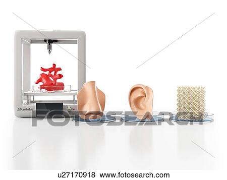 Concept of bioprinting of tissues and organs on white background. 3D illustration. View Large Photo Image Stock Photo - Concept of bioprinting of tissues and organs on white background. 3D illustration.. Fotosearch