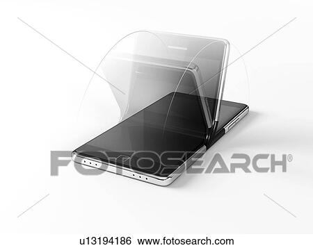 Concept of foldable smartphone. 3D illustration. View Large Photo Image Stock Photograph - Concept of foldable smartphone. 3D illustration.. Fotosearch