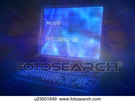 Conceptual illustration representing machine intelligence, or artificial intelligence (AI). The words 'machine intelligence 101' are seen superimposed over a background of ones and zeros, the binary code used in computing. View Large Photo Image Stock Photo - Conceptual illustration representing machine intelligence, or artificial intelligence (AI). The words 'machine intelligence 101' are seen superimposed over a background of ones and zeros, the binary code used in computing.. Fotosearch
