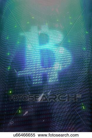 Stock Photography - Conceptual illustration representing the bitcoin cryptocurrency. Bitcoin is a type of digital currency, created in 2009, which operates independently of any bank. Certain vendors now accept Bitcoins as payment of goods or services.. Fotosearch