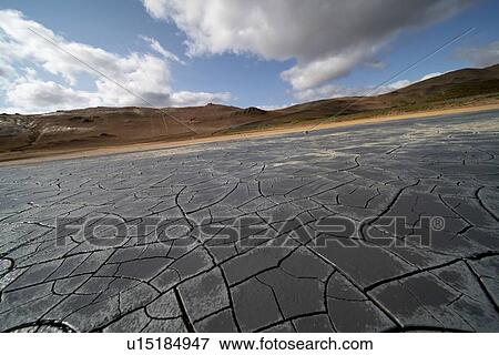 Cracked, dried mud, Iceland. View Large Photo Image Stock Photo - Cracked, dried mud, Iceland.. Fotosearch