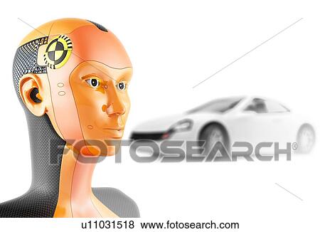Crash test dummy with car, illustration. View Large Photo Image Stock Photo - Crash test dummy with car, illustration.. Fotosearch