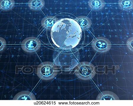 Cryptocurrency symbols on digital background. New virtual money - bitcoin, ethereum, litecoin, monero, ripple, dash, zcash. 3d illustration. View Large Photo Image Stock Photography - Cryptocurrency symbols on digital background. New virtual money - bitcoin, ethereum, litecoin, monero, ripple, dash, zcash. 3d illustration.. Fotosearch