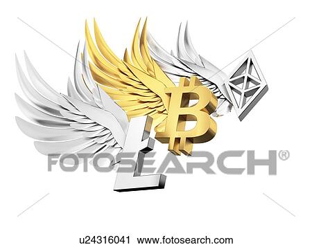 Cryptocurrency symbols with wings - bitcoin, ethereum, litecoin. Cryptocurrency market growing concept. 3d illustration View Large Photo Image Stock Image - Cryptocurrency symbols with wings - bitcoin, ethereum, litecoin. Cryptocurrency market growing concept. 3d illustration. Fotosearch