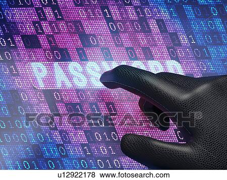 Cyber crime concept. The hand of the hacker on digital screen, enters password for theft. 3D illustration. View Large Photo Image Stock Photo - Cyber crime concept. The hand of the hacker on digital screen, enters password for theft. 3D illustration.. Fotosearch