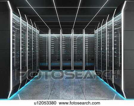 Stock Image - Data centre, illustration. Fotosearch
