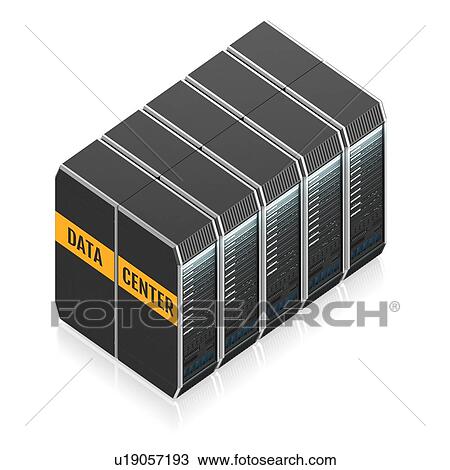 Stock Image - Data centre, illustration. Fotosearch