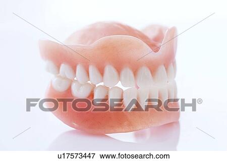 Stock Photo - Dentures against a white background.. Fotosearch