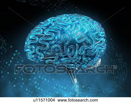 Digital brain with artificial intelligence. 3d illustration. View Large Photo Image Picture - Digital brain with artificial intelligence. 3d illustration.. Fotosearch