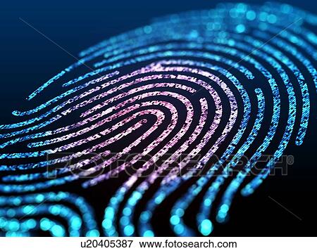 Digital fingerprint on a black background close up. 3d illustration. View Large Photo Image Stock Photo - Digital fingerprint on a black background close up. 3d illustration.. Fotosearch