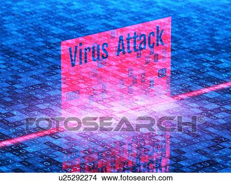 Digital security concept. Virus attack sign on a virtual digital screen. 3D illustration. View Large Photo Image Picture - Digital security concept. Virus attack sign on a virtual digital screen. 3D illustration.. Fotosearch