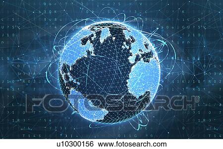 Digital world. Concept of wireless technology. 3D illustration. View Large Photo Image Stock Photograph - Digital world. Concept of wireless technology. 3D illustration.. Fotosearch