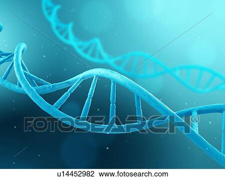 DNA molecule on blue background, illustration. View Large Photo Image Stock Image - DNA molecule on blue background, illustration.. Fotosearch