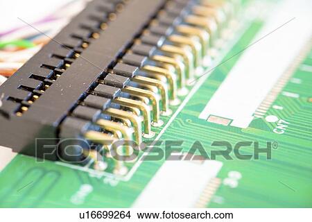 Picture - Electronics connectors.. Fotosearch