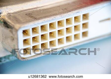 Stock Image - Electronics connectors.. Fotosearch