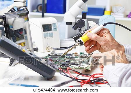 Picture - Electronics laboratory.. Fotosearch