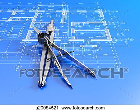 Engineering or architectural concept. Close-up of divider and compass on a blueprint. 3d illustration. View Large Photo Image Stock Image - Engineering or architectural concept. Close-up of divider and compass on a blueprint. 3d illustration.. Fotosearch