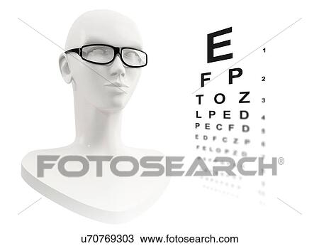 Stock Image - Eye test, conceptual illustration.. Fotosearch