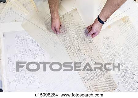 Picture - Fencing equipment maker's charts and plans. Fotosearch