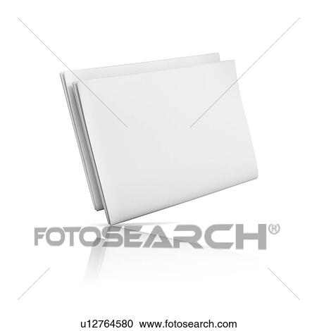 Stock Image - Folded blank newspaper on white background, illustration.. Fotosearch