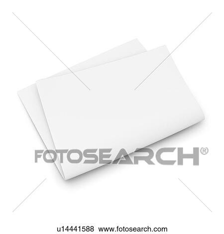 Stock Photo - Folded blank newspaper on white background, illustration.. Fotosearch