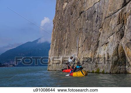 Friends packrafting, Howe Sound bay, Squamish, Canada View Large Photo Image Picture - Friends packrafting, Howe Sound bay, Squamish, Canada. Fotosearch