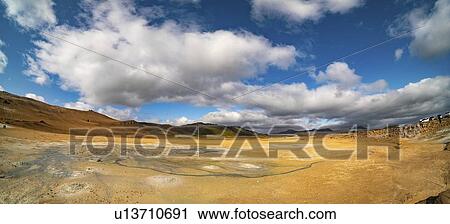 Geothermal field, Hverir, Iceland. View Large Photo Image Stock Image - Geothermal field, Hverir, Iceland.. Fotosearch