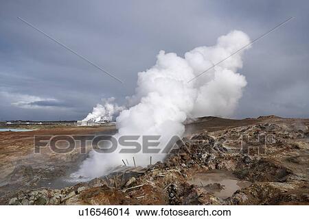 Geothermal hot spring, Hveragerdi, Iceland. View Large Photo Image Picture - Geothermal hot spring, Hveragerdi, Iceland.. Fotosearch