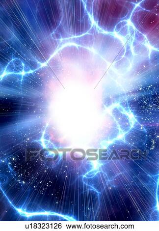 Glowing lights in space, illustration. View Large Photo Image Stock Photograph - Glowing lights in space, illustration.. Fotosearch