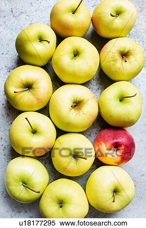 Golden apples and one peach View Large Photo Image Stock Photography - Golden apples and one peach. Fotosearch