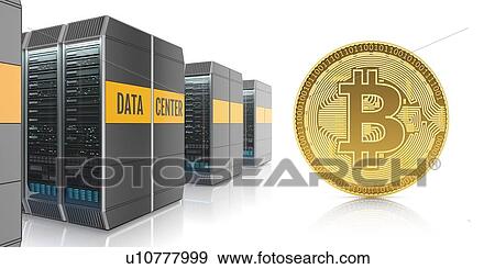 Golden bitcoin and digital farm isolated on white background, technology of mining of cryptocurrency. 3D illustration. View Large Photo Image Stock Photo - Golden bitcoin and digital farm isolated on white background, technology of mining of cryptocurrency. 3D illustration.. Fotosearch