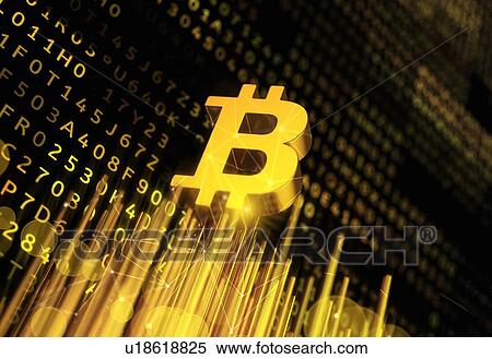 Golden bitcoin on digital screen background, cryptocurrency concept. 3d illustration. View Large Photo Image Stock Photography - Golden bitcoin on digital screen background, cryptocurrency concept. 3d illustration.. Fotosearch