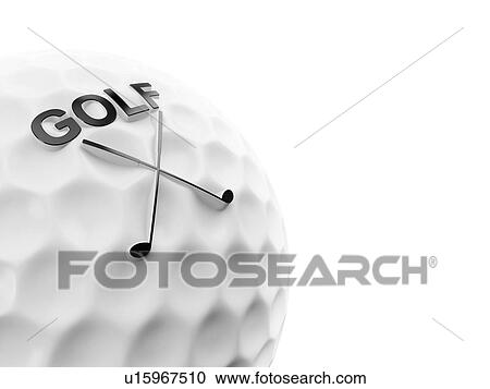 Stock Image - Golf ball, illustration.. Fotosearch