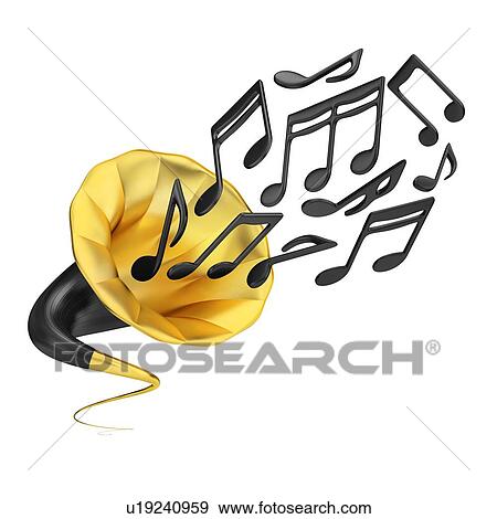 Stock Photo - Gramophone, illustration.. Fotosearch