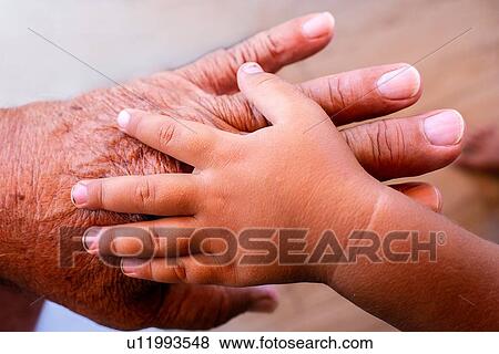 Hand of baby on man's hand View Large Photo Image Stock Photo - Hand of baby on man's hand. Fotosearch