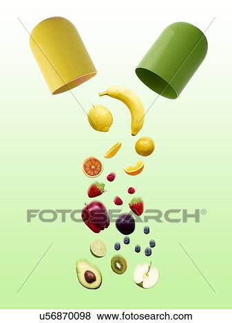 Stock Photo - Health supplement capsule, conceptual illustration.. Fotosearch