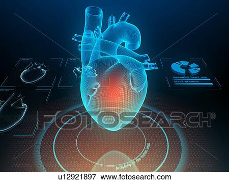 Heart with pain center. Virtual digital imaging. 3d illustration. View Large Photo Image Stock Photo - Heart with pain center. Virtual digital imaging. 3d illustration.. Fotosearch