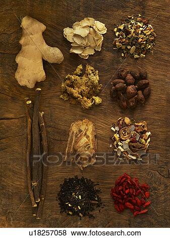 Stock Photo - Herbs used for alternative medicine.. Fotosearch