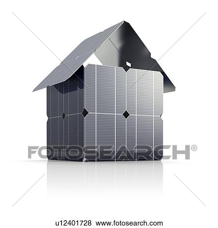 House created from solar panels. 3d illustration View Large Photo Image Stock Photo - House created from solar panels. 3d illustration. Fotosearch